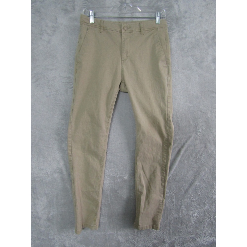 Aiopeson Men Casual Khaki Chinos Pants Size 31 Slim Fit Flat Front‎